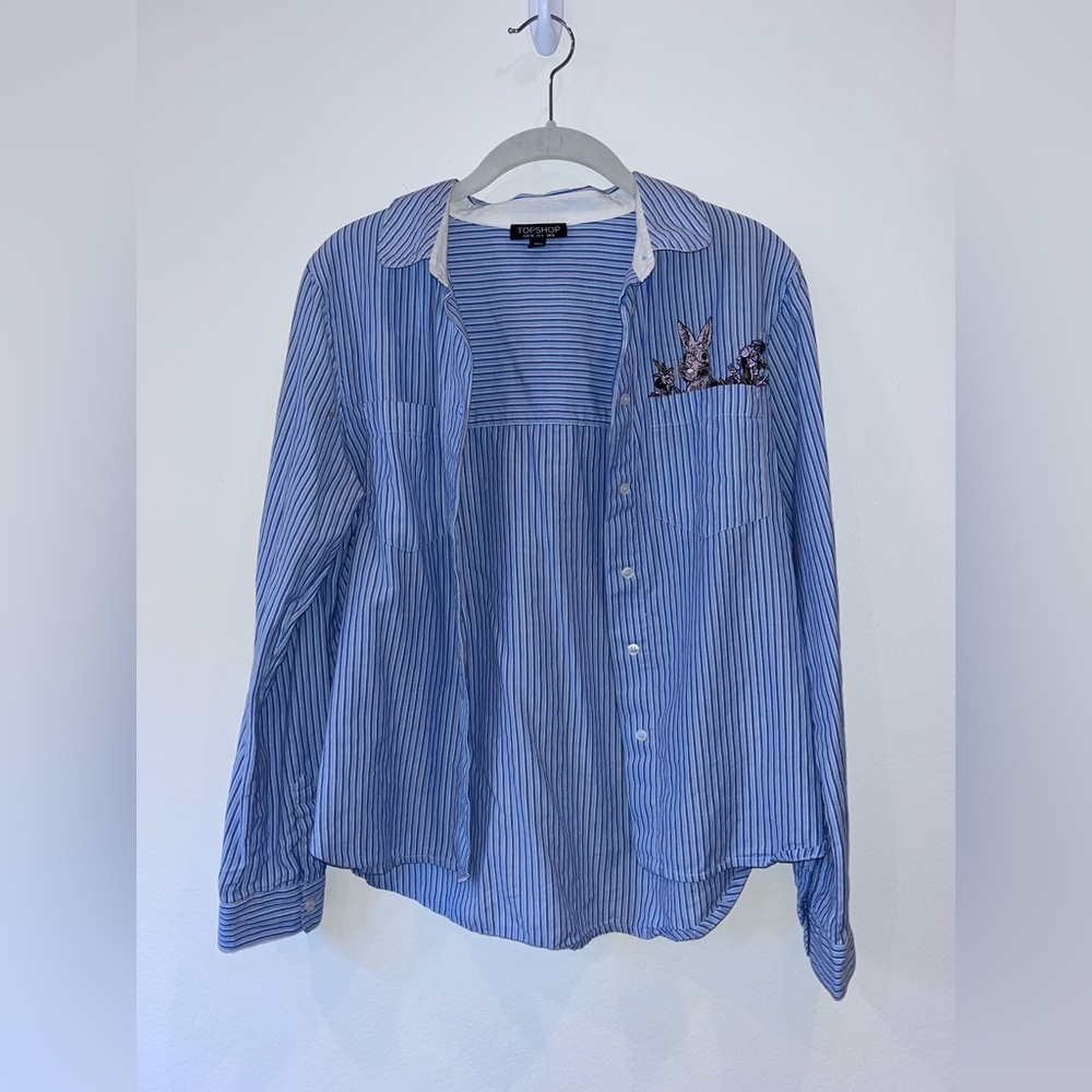 Button down pj top